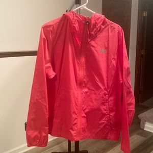 XL full zip north face Fuschia windbreaker